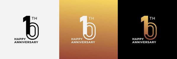 Logo 10th, 10 years anniversary, Creative design template for celebration, birthday, greeting and invitation. Editable file vector