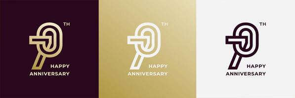 Logo 70th, 70 years anniversary, Creative design template for celebration, greeting and invitation. Editable file vector