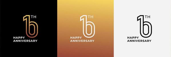 Logo 10th, 10 years anniversary, Creative design template for celebration, greeting and invitation. Editable file vector