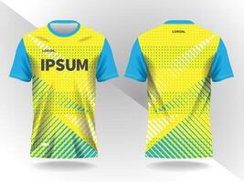 yellow blue abstract background pattern for sport jersey design and mockup with dotted vector