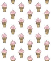 Seamless pattern of sketch ice cream vector