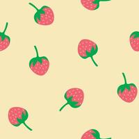 seamless pattern with strawberries for background and texture. vector