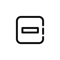 Minus icon. Remove button vector