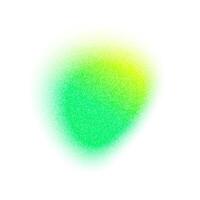Green color gradient circle with grain noise texture, trendy minimalistic color watercolor gradation holographic blur element. Color blend mesh of abstract neon iridescent colors gradation vector