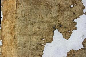 Very old fabric is spoiled by time. top view. close-up photo