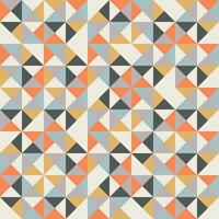 An abstract geometric pattern with orange, blue and gray triangles vector