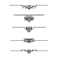 Decorative borders and scroll designs vector