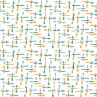 A pattern with a bunch of spoons and forks vector
