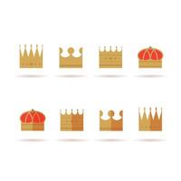 A set of crowns on a white background vector