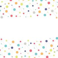 Abstract background with colorful dots and lines vector