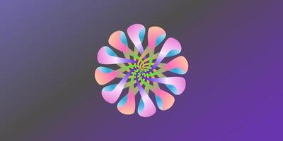 Swirl logo with beautiful shape and color vector