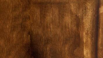 Texture of an old brown wooden board with scratches, oak wood photo