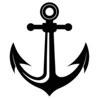 Minimalist Anchor in Glype Silhouette High Quality Design vector