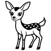 Elegant Deer Line Art Minimalist Design on White Background vector