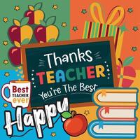 Teacher day background vector