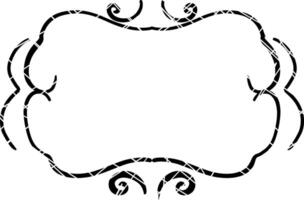 Exquisite decorative frame with scrollwork. vector