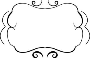 Exquisite decorative frame with scrollwork. vector