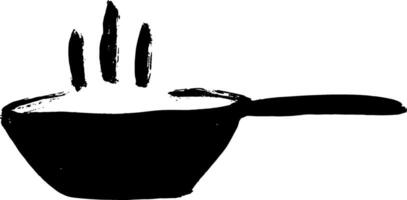 A black and white drawing of a spoon and fork vector