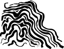 A zebra print is shown in black and white vector