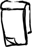 A black and white drawing of a toilet paper roll vector