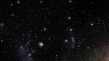 Nebula Colourful Travel and Star Camera Flying to Dark Deep. 3D rendering. This Clip is a tube galaxy with star glow and camera fly to light dark deep. video
