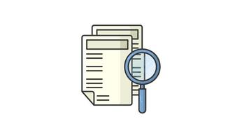 data investigation animated icon looping alpha channel motion graphic design video