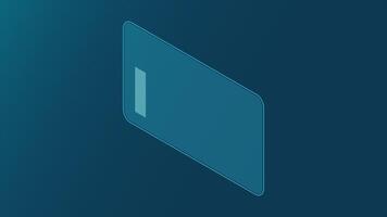 Digital bar chart with growing business concept. Animation futuristic graph. Digital bar chart. 4K animated in isometric style video