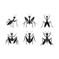 Stylish design of a praying mantis for unique prints vector