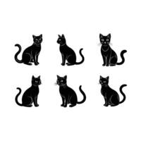 Cat and Line Art Illustration for Print and Digital Use vector