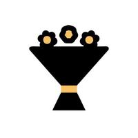 Bouquet flowers flat icon on white background for web and mobile design vector