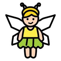 Little fairy icon for web design isolated on white background vector