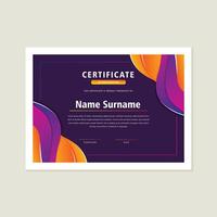 modern certificate colorful abstract waves vector