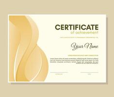 Soft abstract style business certificate vector