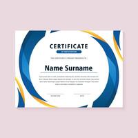 modern certificate colorful abstract waves vector
