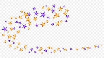 stardust scatter orange and purple color. confetti shiny swirl isolated on background vector