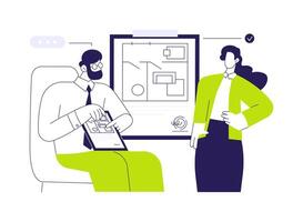 Get planning permission abstract concept illustration. vector