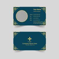 Double-sided creative business card template. Portrait and landscape orientation. Horizontal and vertical layout. vector