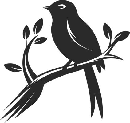 Elegant Bird Silhouette Art
