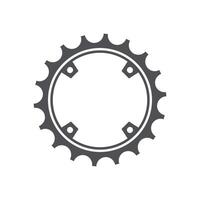 Bike cogwheel in flat design. Bicycle part of cassette with cog stars. illustration isolated. vector