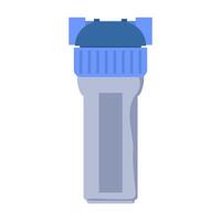 Water filter in flat design. Purification system cartridge, filtration element. illustration isolated. vector