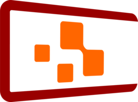 A red and orange square with a square in the middle png