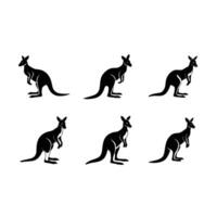 Kangaroo and Line Art Design for Print vector