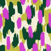 Abstract animal skinand fur print seamless pattern with nature hand drawn shapes, spots, dots and lines with textures. Vibrant jungle boho print. Modern exotic collage geometric illustration vector