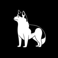 Shiba, Minimalist and Simple Silhouette - illustration vector