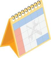 Desk Calendar Icon with Highlighted Days vector