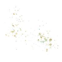 Hand-painted splashes of watercolor paint in ochre and brown with turquoise tones, small, light droplets, for decorating wild flowers, dried flowers, autumn. Elements isolated from the background. vector