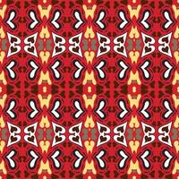 A red and black pattern with a red heart vector