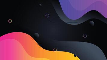 Layers of dark colourful shapes and shadows background vector