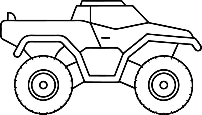 Monster Truck Outline Vector Art Icons and Graphics for Free Download