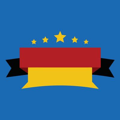 Blank Banner with stars on a blue background